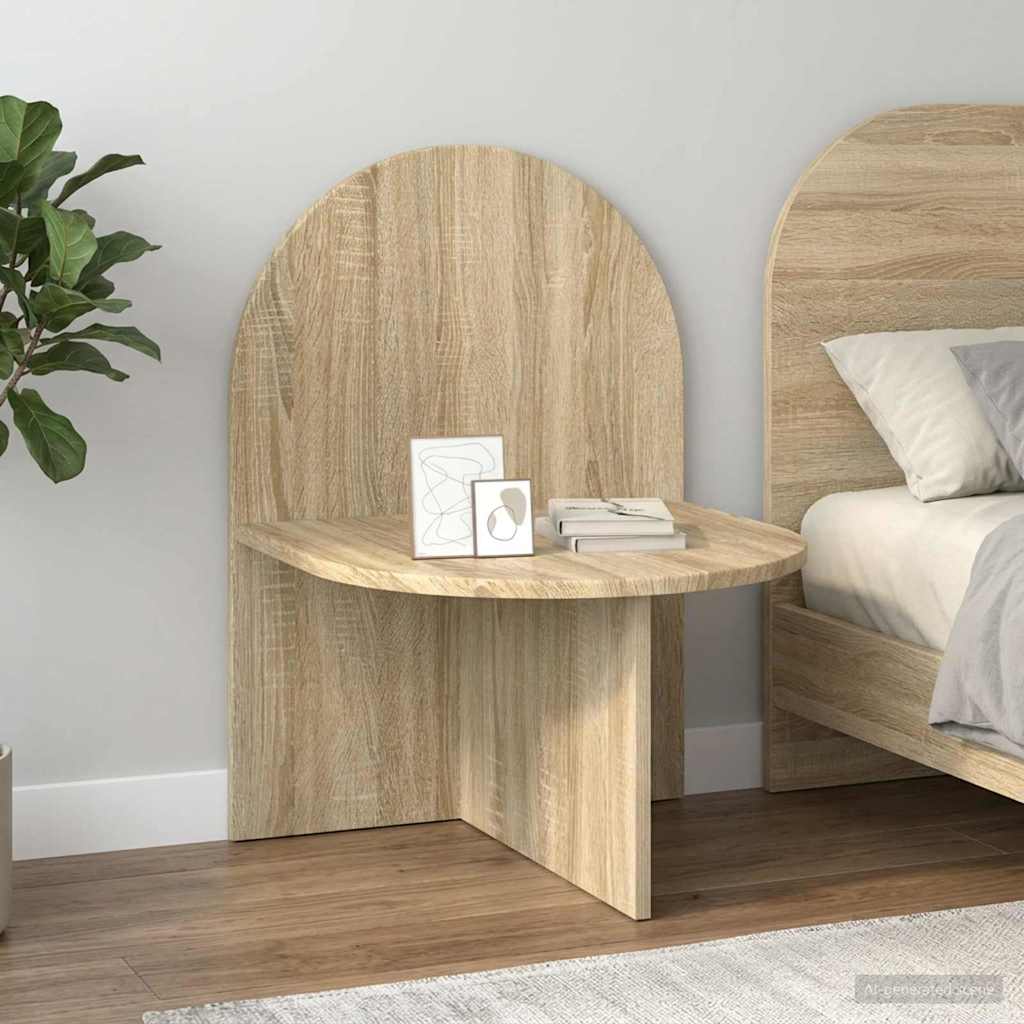 Bedside Table Sonoma Oak 48 x 49 x 65 cm Engineered Wood