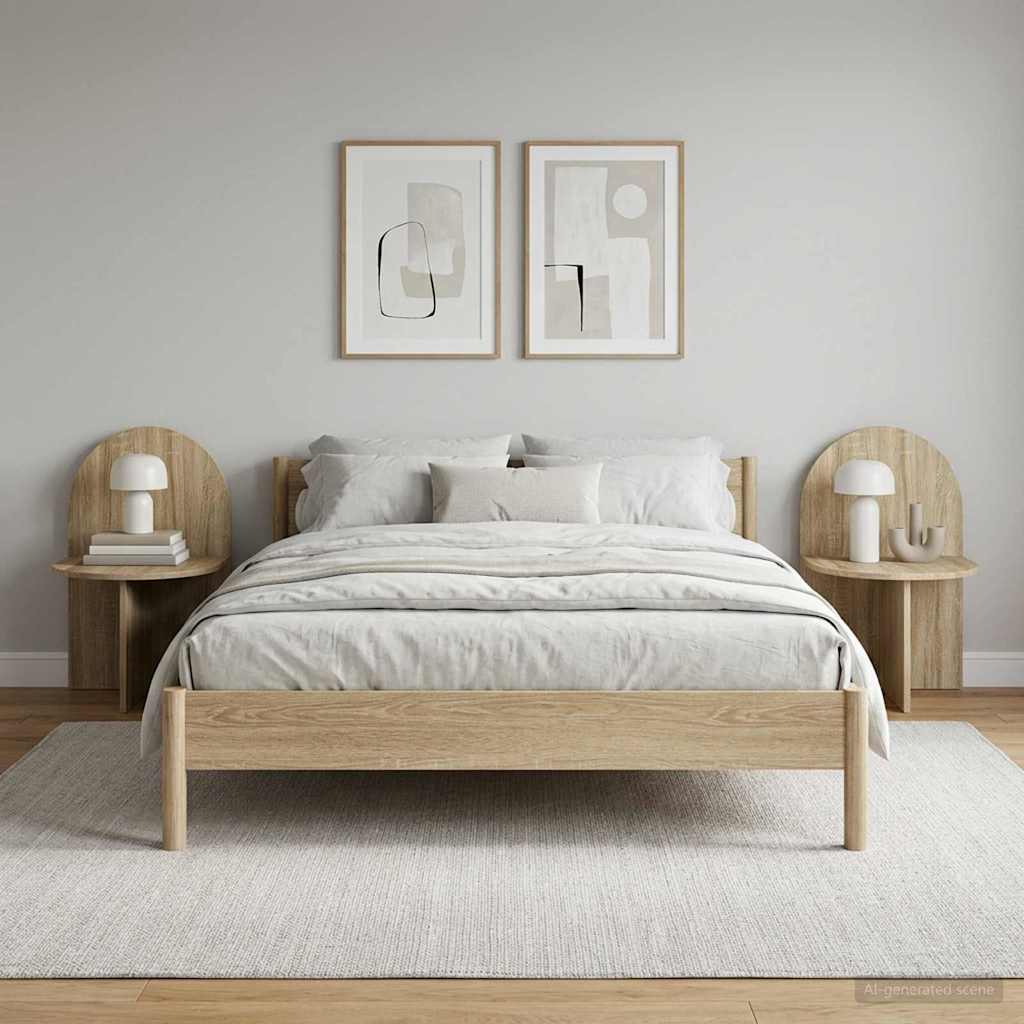 Bedside Table 2 pcs Sonoma Oak 48 x 49 x 65 cm Engineered Wood
