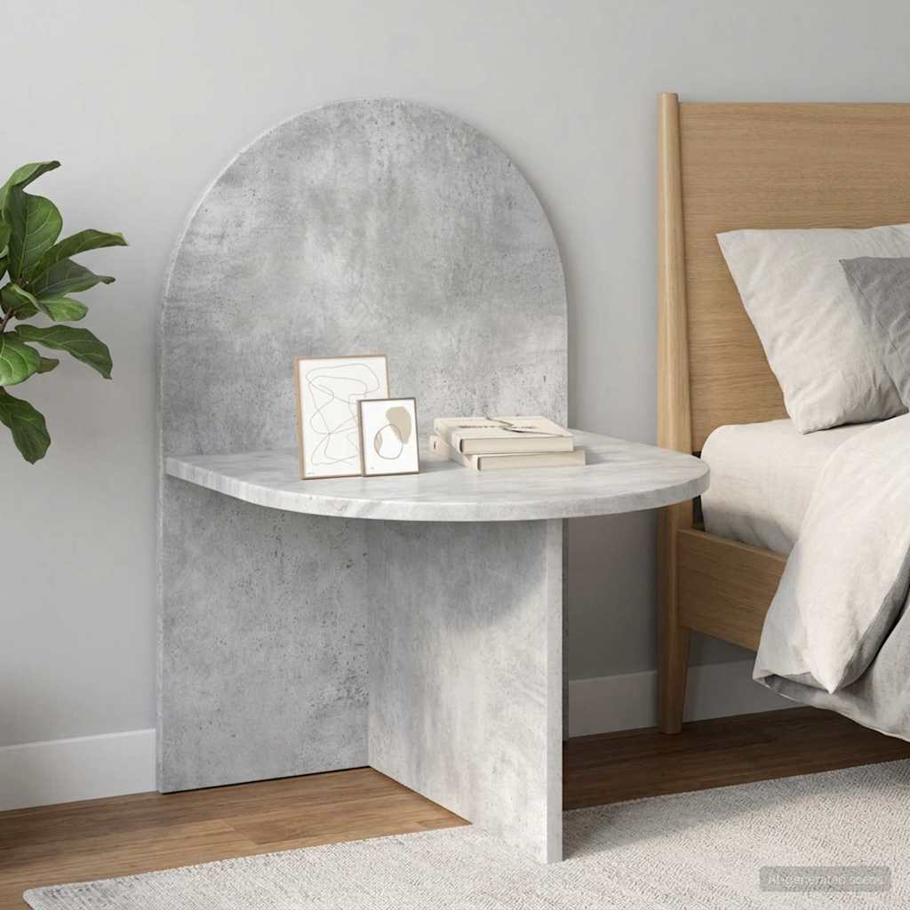 Bedside Table Concrete Grey 48 x 49 x 65 cm Engineered Wood