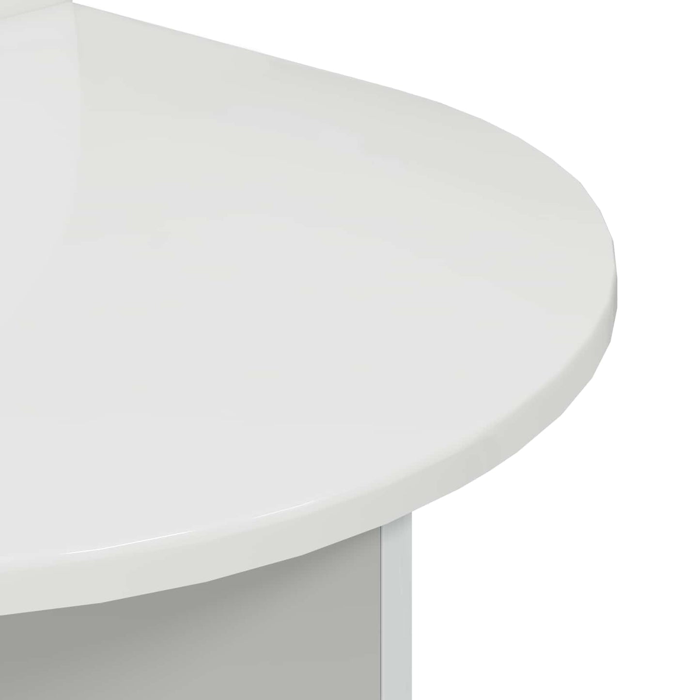 Bedside Table High Gloss White 48 x 49 x 65 cm Engineered Wood