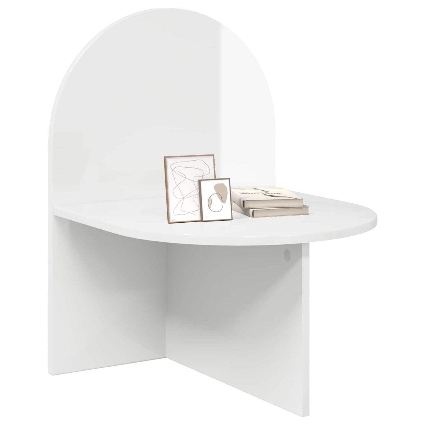 Bedside Table High Gloss White 48 x 49 x 65 cm Engineered Wood