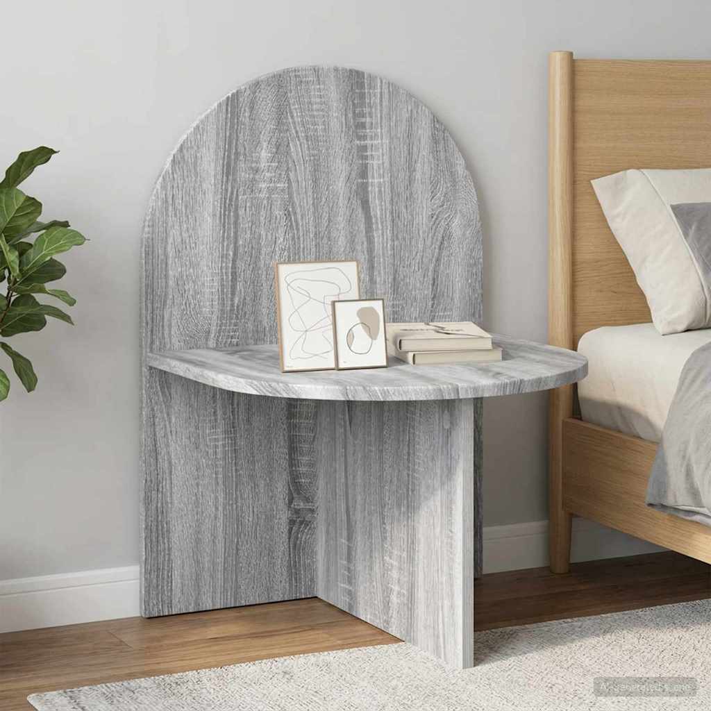 Bedside Table Grey Sonoma 48 x 49 x 65 cm Engineered Wood