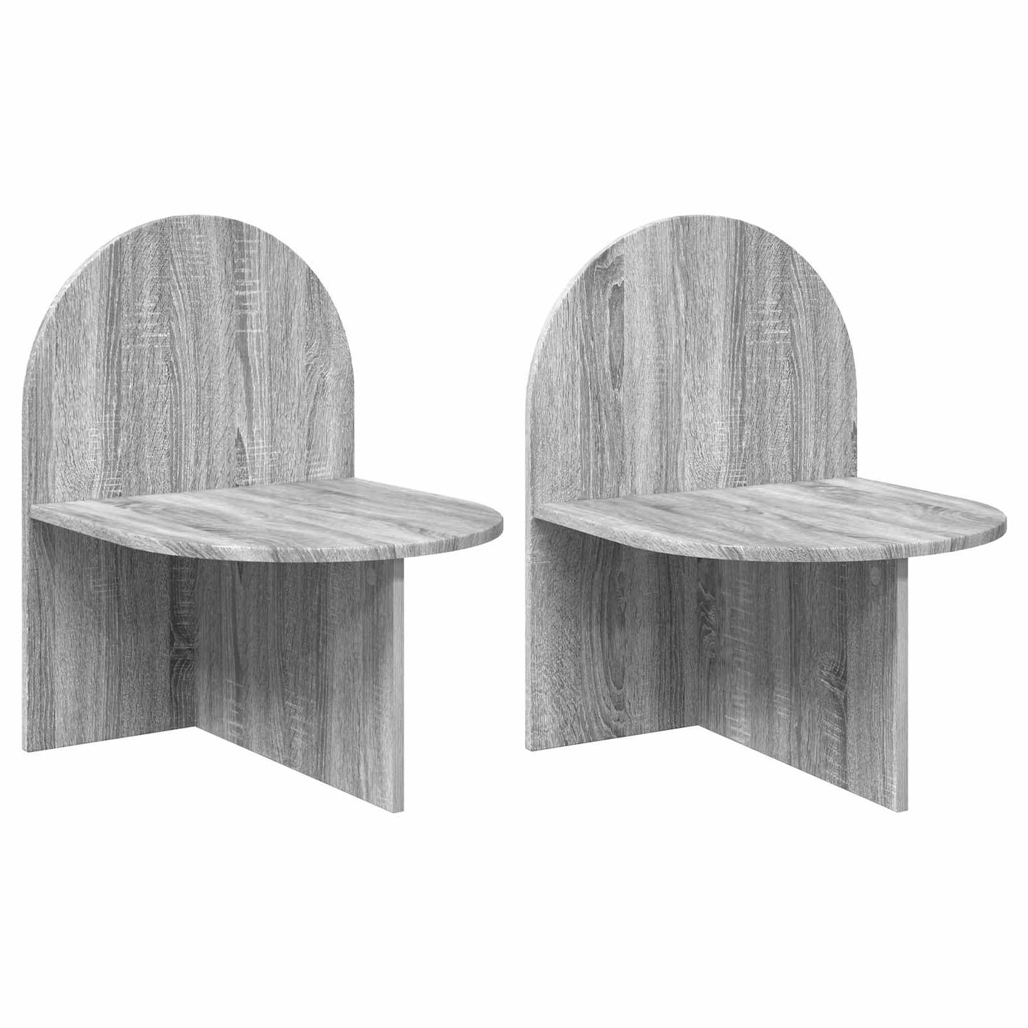 Bedside Table 2 pcs Grey Sonoma 48 x 49 x 65 cm Engineered Wood