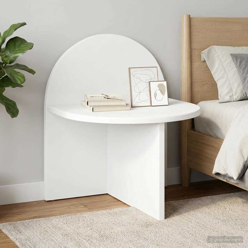 Bedside Table White 40 x 35.5 x 45.5 cm Engineered Wood