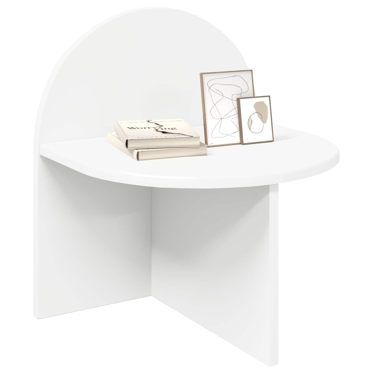 Bedside Table White 40 x 35.5 x 45.5 cm Engineered Wood
