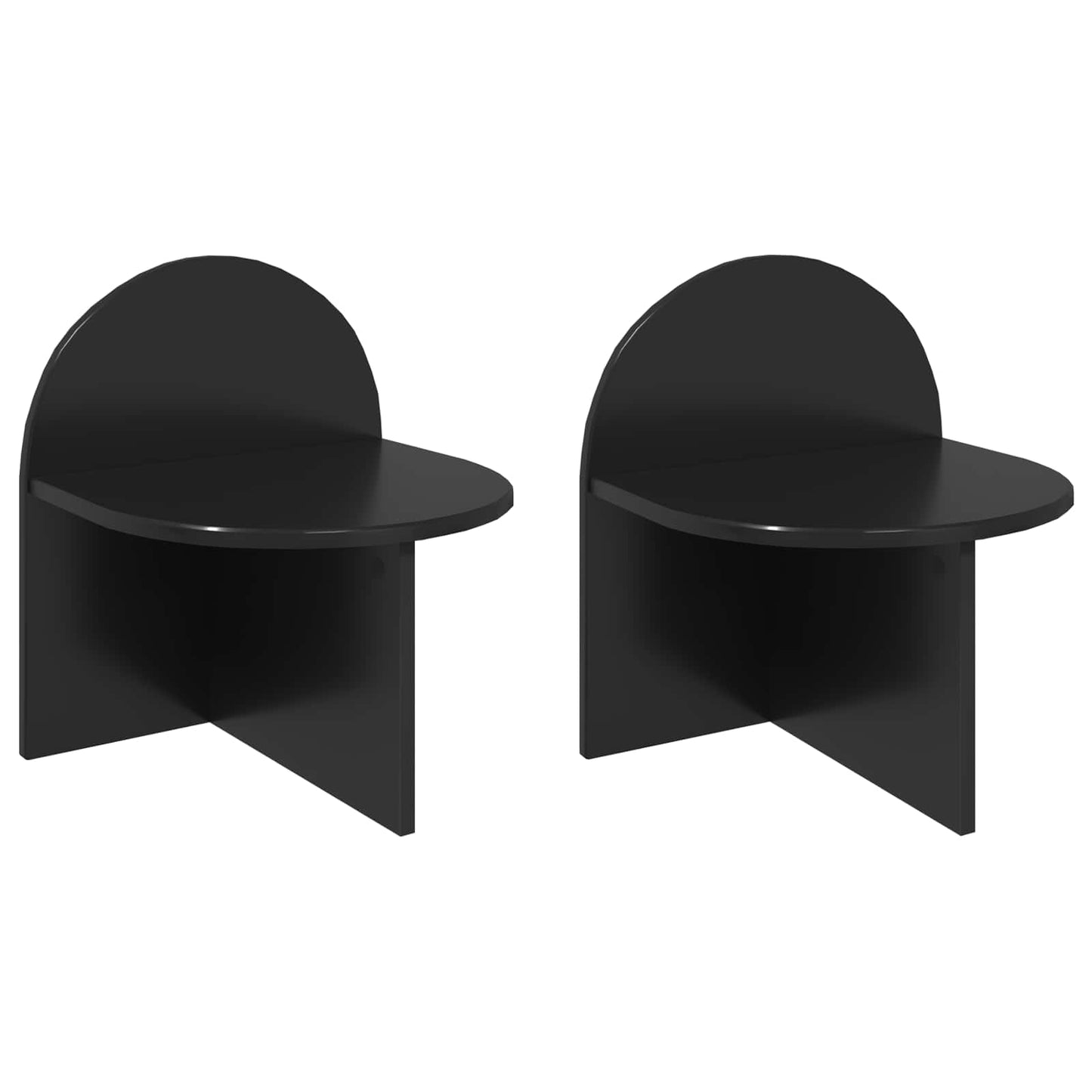 Bedside Table 2 pcs Black Oak 40 x 35.5 x 45.5 cm