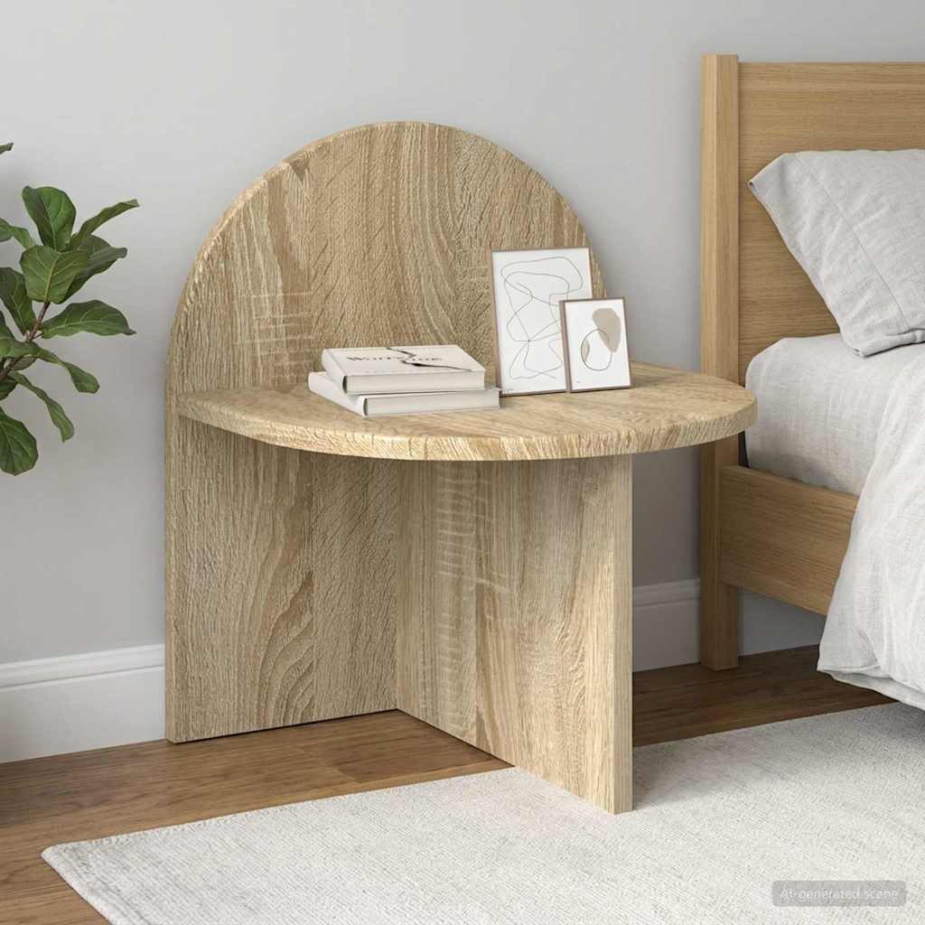 Bedside Table Sonoma Oak 40 x 35.5 x 45.5 cm Engineered Wood