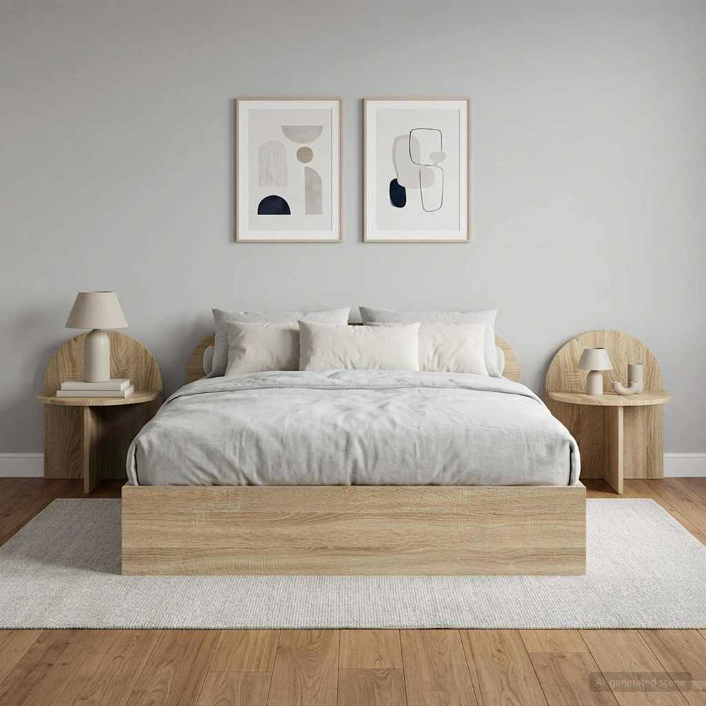 Bedside Table 2 pcs Sonoma Oak 40 x 35.5 x 45.5 cm