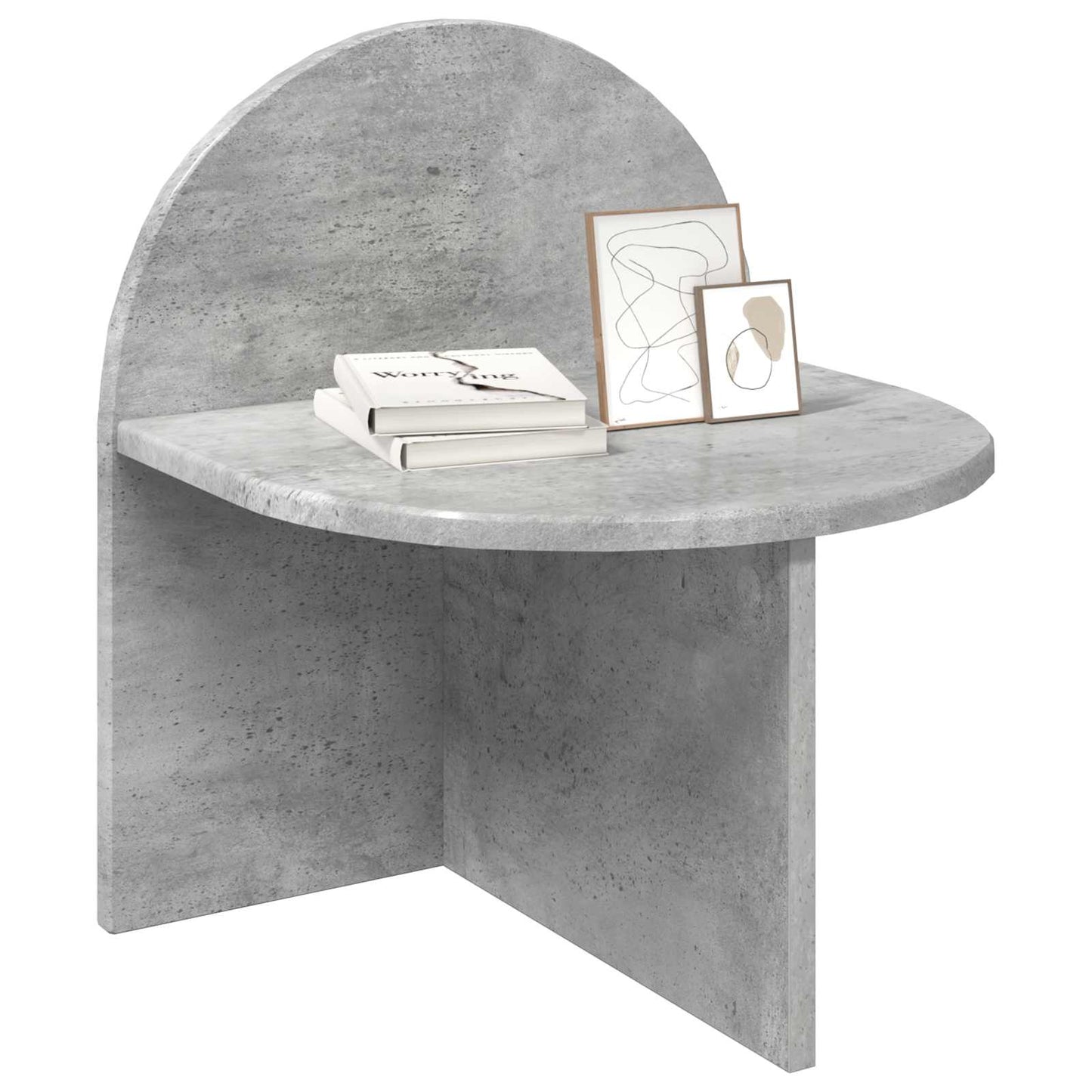Bedside Table 2 pcs Concrete Grey 40 x 35.5 x 45.5 cm