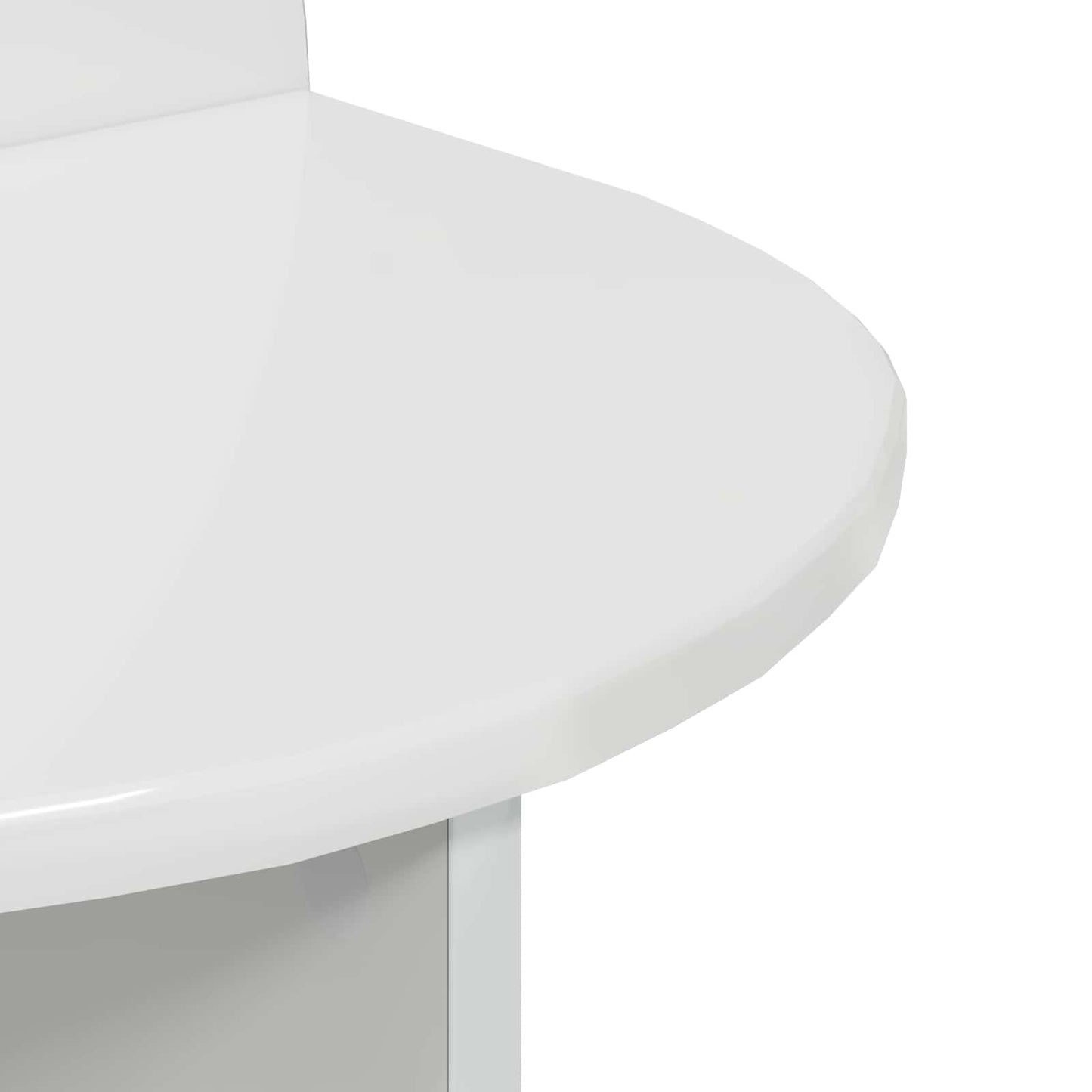 Bedside Table High Gloss White 40 x 35.5 x 45.5 cm