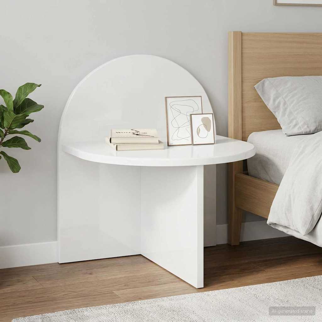 Bedside Table 2 pcs High Gloss White 40 x 35.5 x 45.5 cm