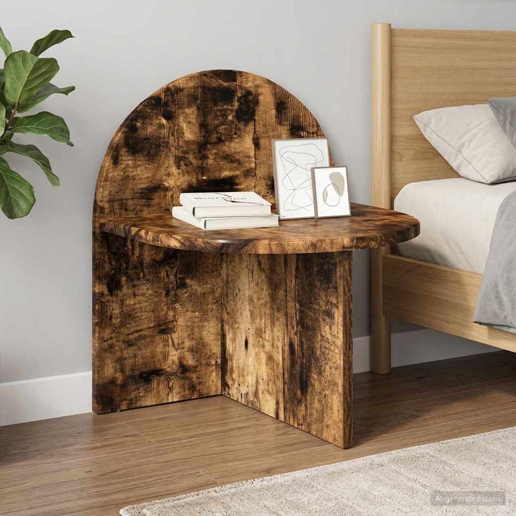 Bedside Table Smoked Oak 40 x 35.5 x 45.5 cm Engineered Wood