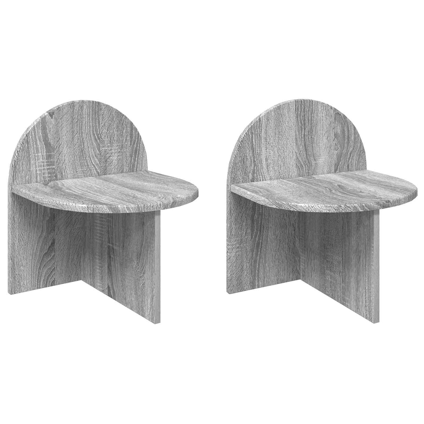 Bedside Table 2 pcs Grey Sonoma 40 x 35.5 x 45.5 cm