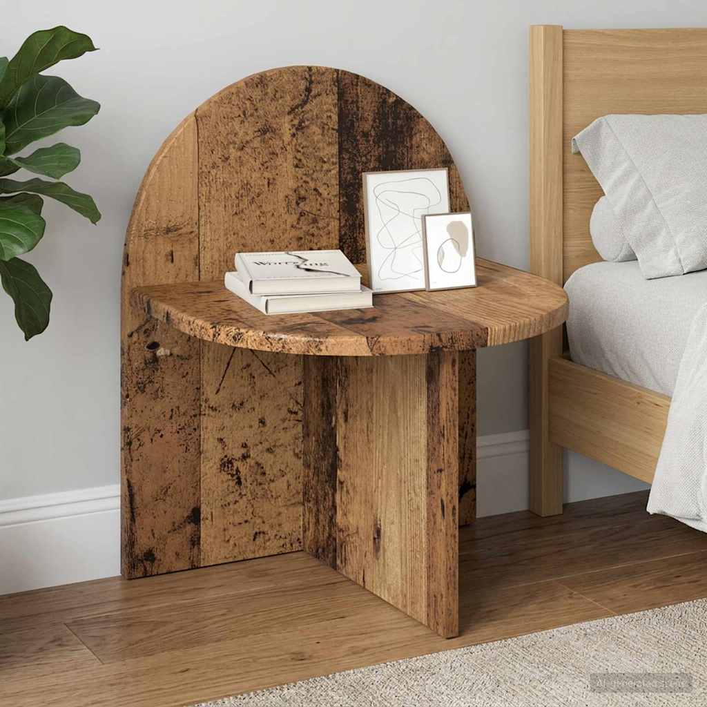 Bedside Table Old Wood 40 x 35.5 x 45.5 cm Engineered Wood