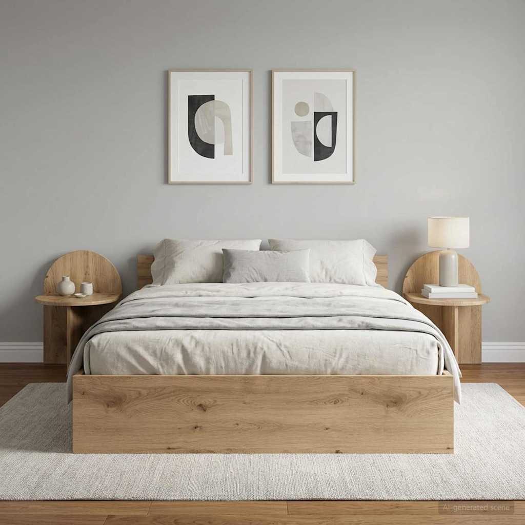 Bedside Table 2 pcs Artisan Oak 40 x 35.5 x 45.5 cm