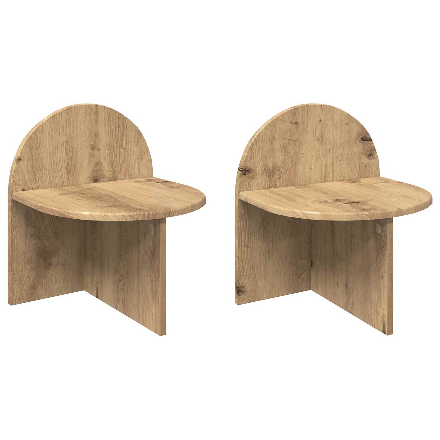 Bedside Table 2 pcs Artisan Oak 40 x 35.5 x 45.5 cm