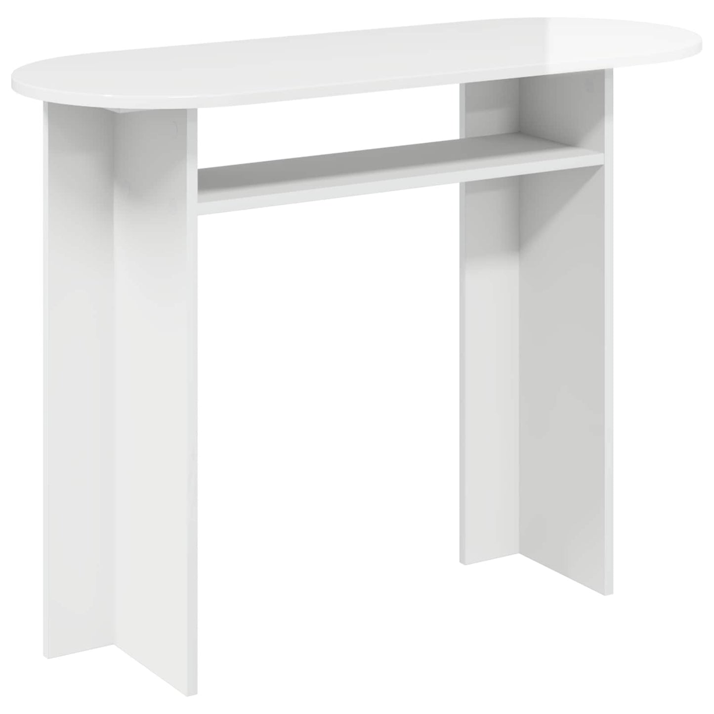 Console Table with Storage High Gloss White 100 x 39.5 x 75 cm