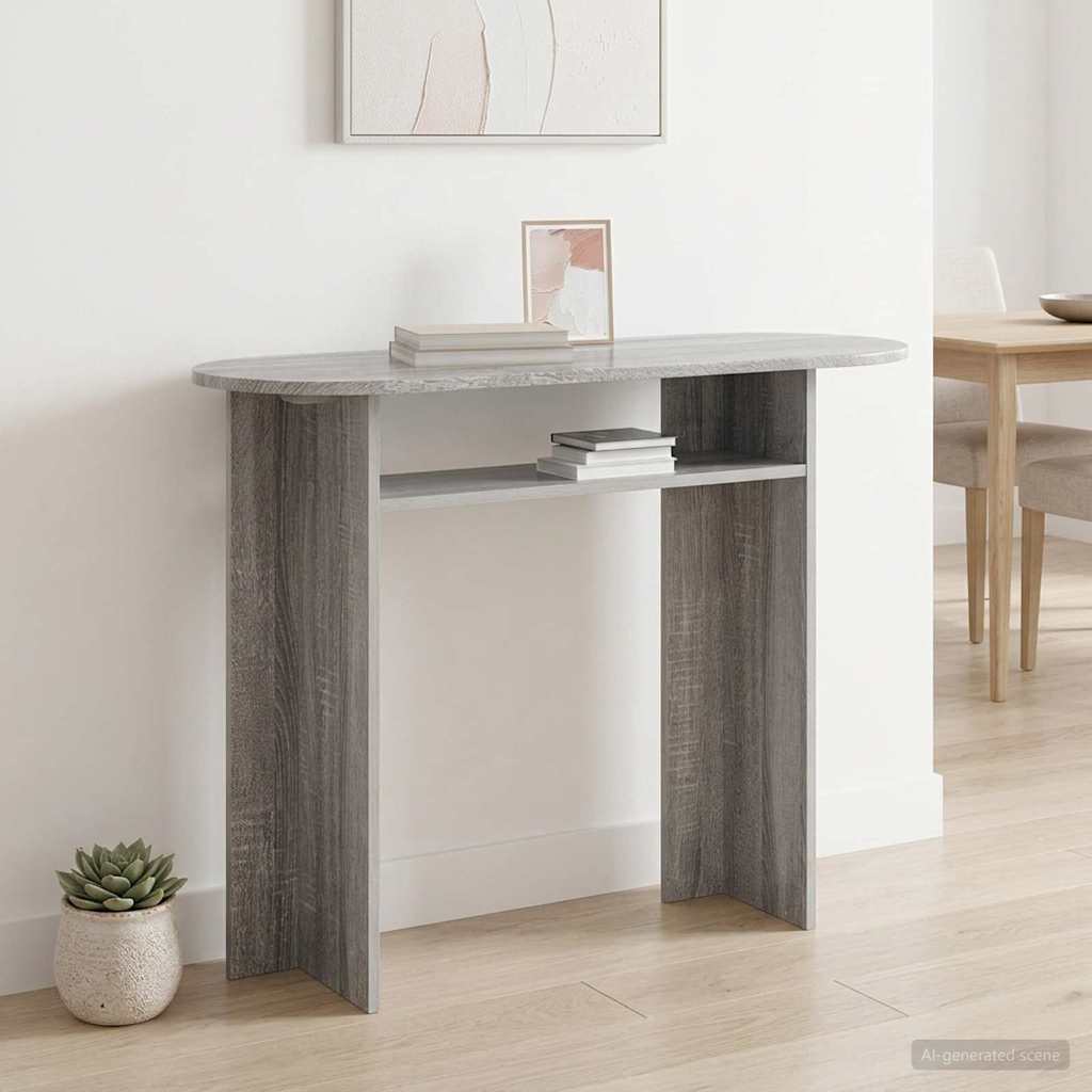 Console Table Grey Sonoma 100 x 39.5 x 75 cm Engineered Wood