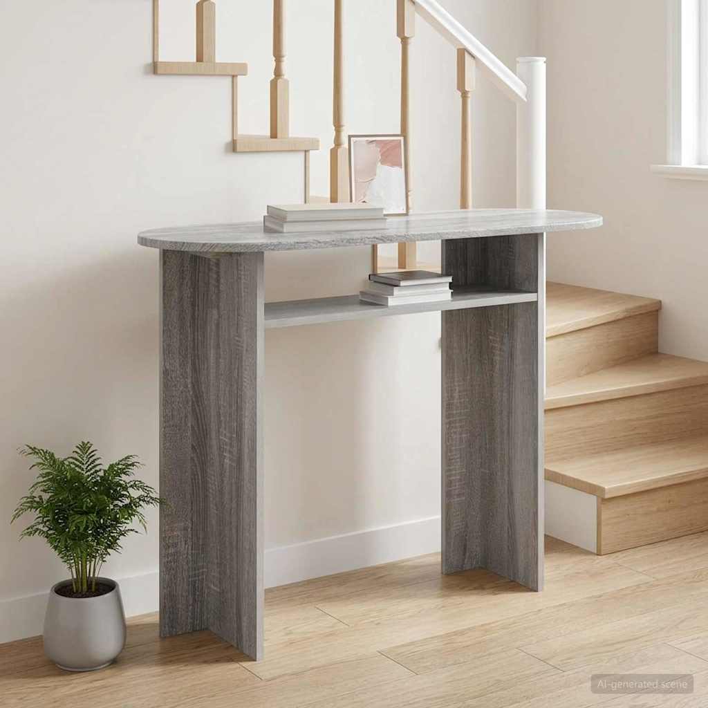 Console Table Grey Sonoma 100 x 39.5 x 75 cm Engineered Wood