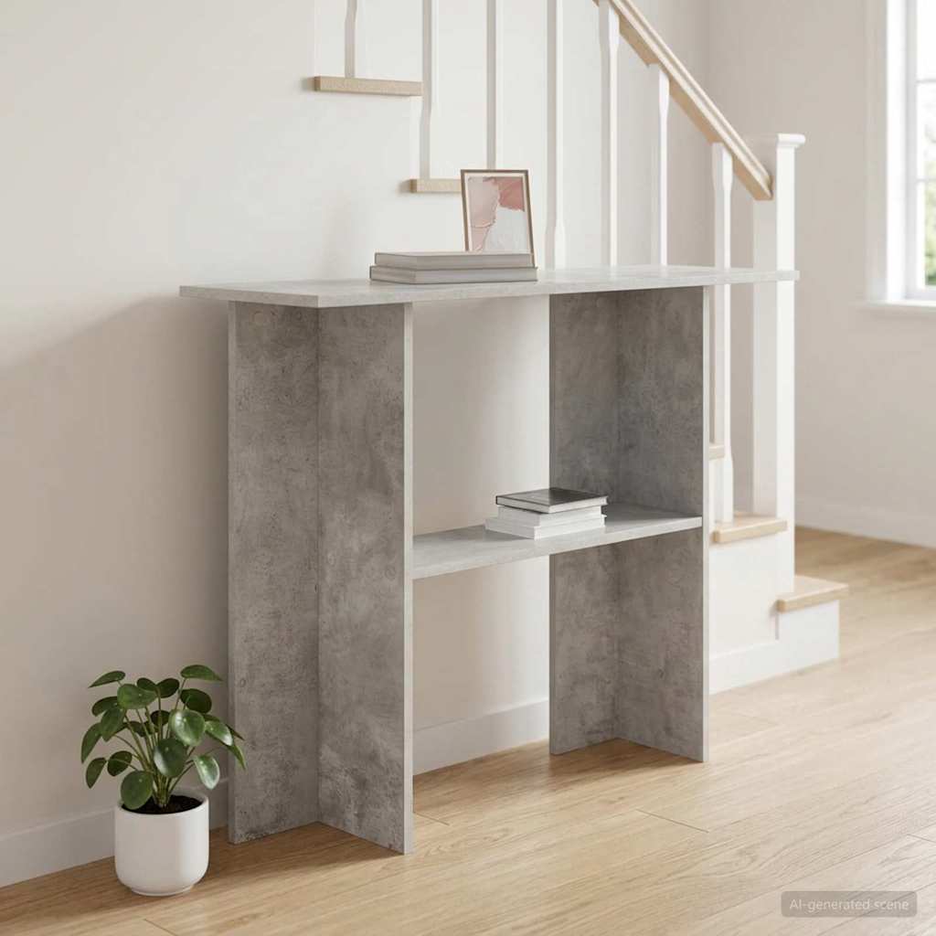 Console Table Concrete Grey 100 x 30 x 75 cm Engineered Wood