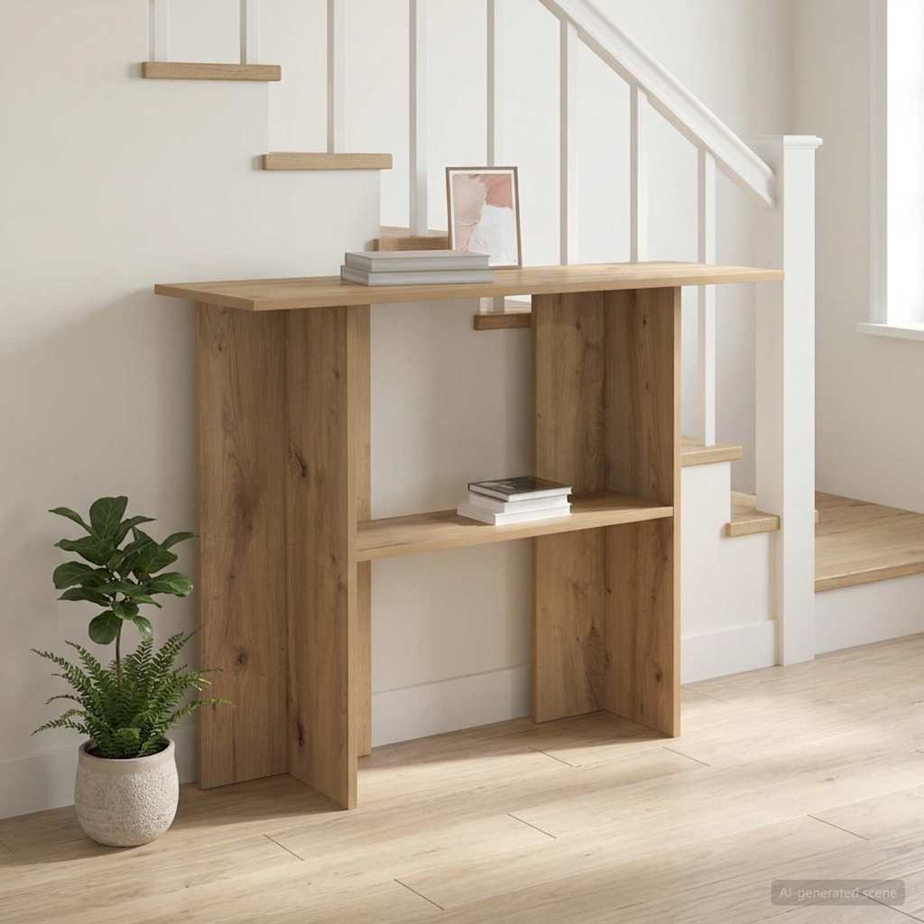 Console Table Artisan Oak 100 x 30 x 75 cm Engineered Wood