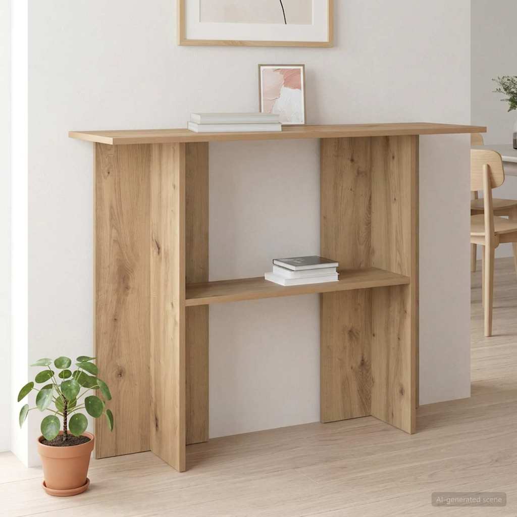 Console Table Artisan Oak 100 x 30 x 75 cm Engineered Wood