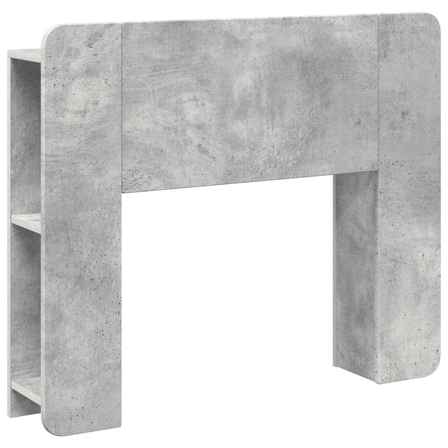 Headboard Cabinet with Storage Concrete Grey Engineered Wood