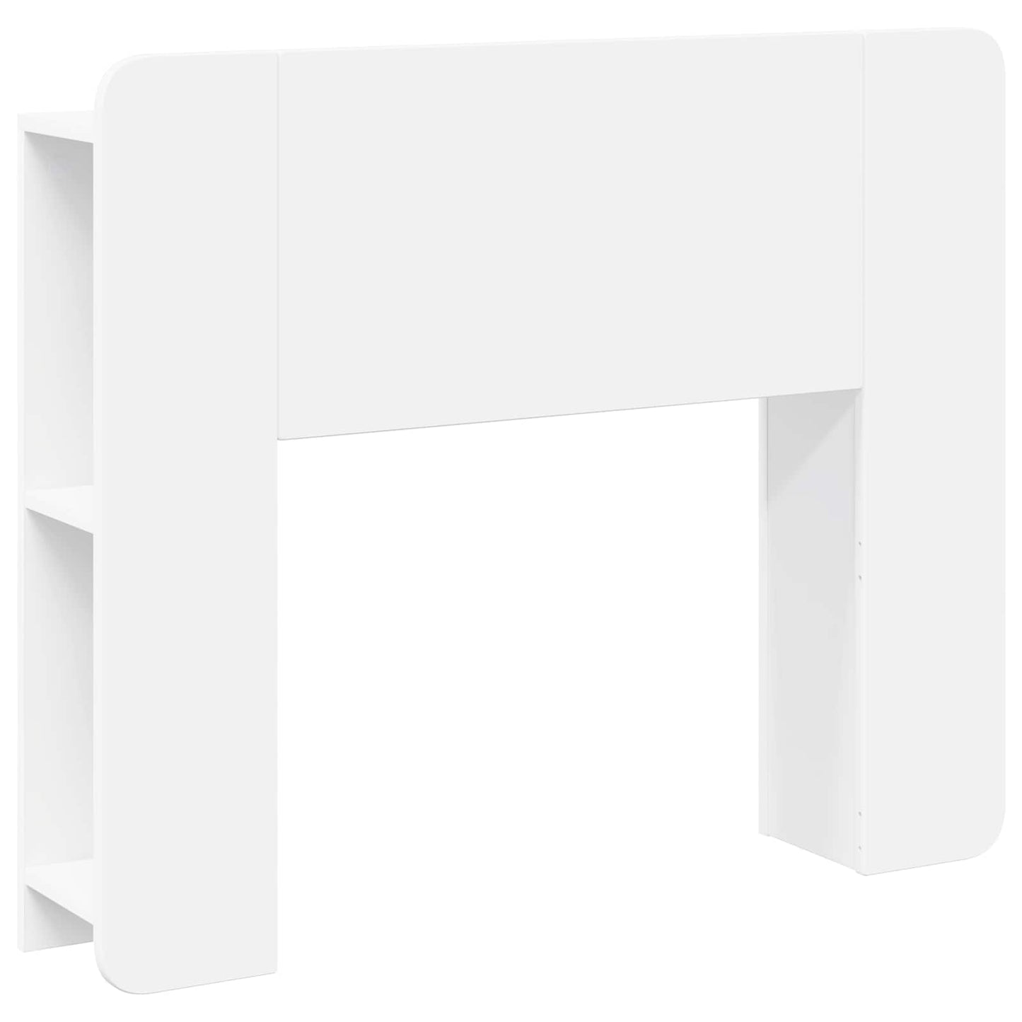 Headboard Cabinet with Storage White Engineered Wood