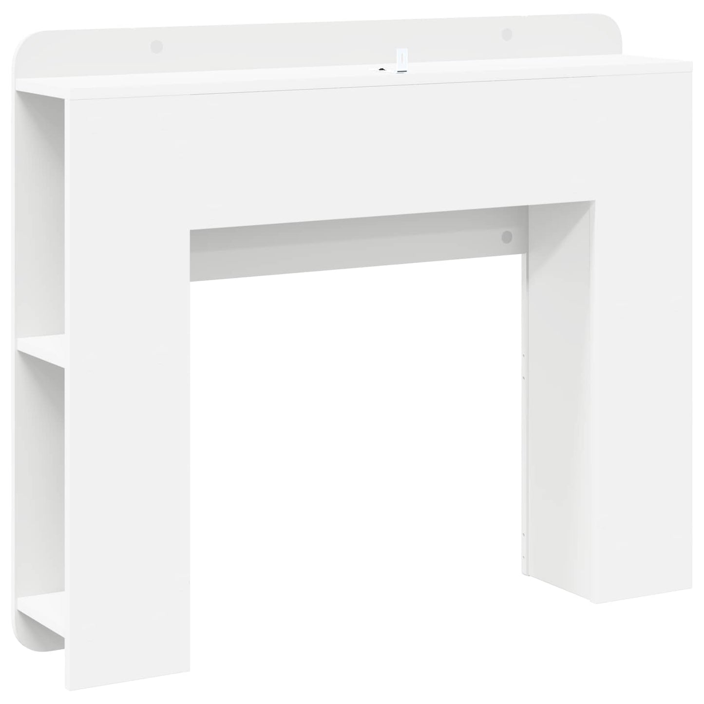 Headboard Cabinet with Storage White Engineered Wood