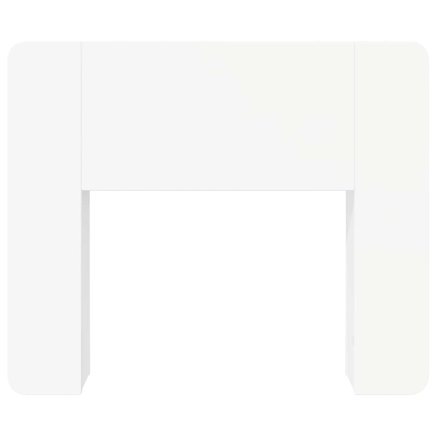 Headboard Cabinet with Storage White Engineered Wood