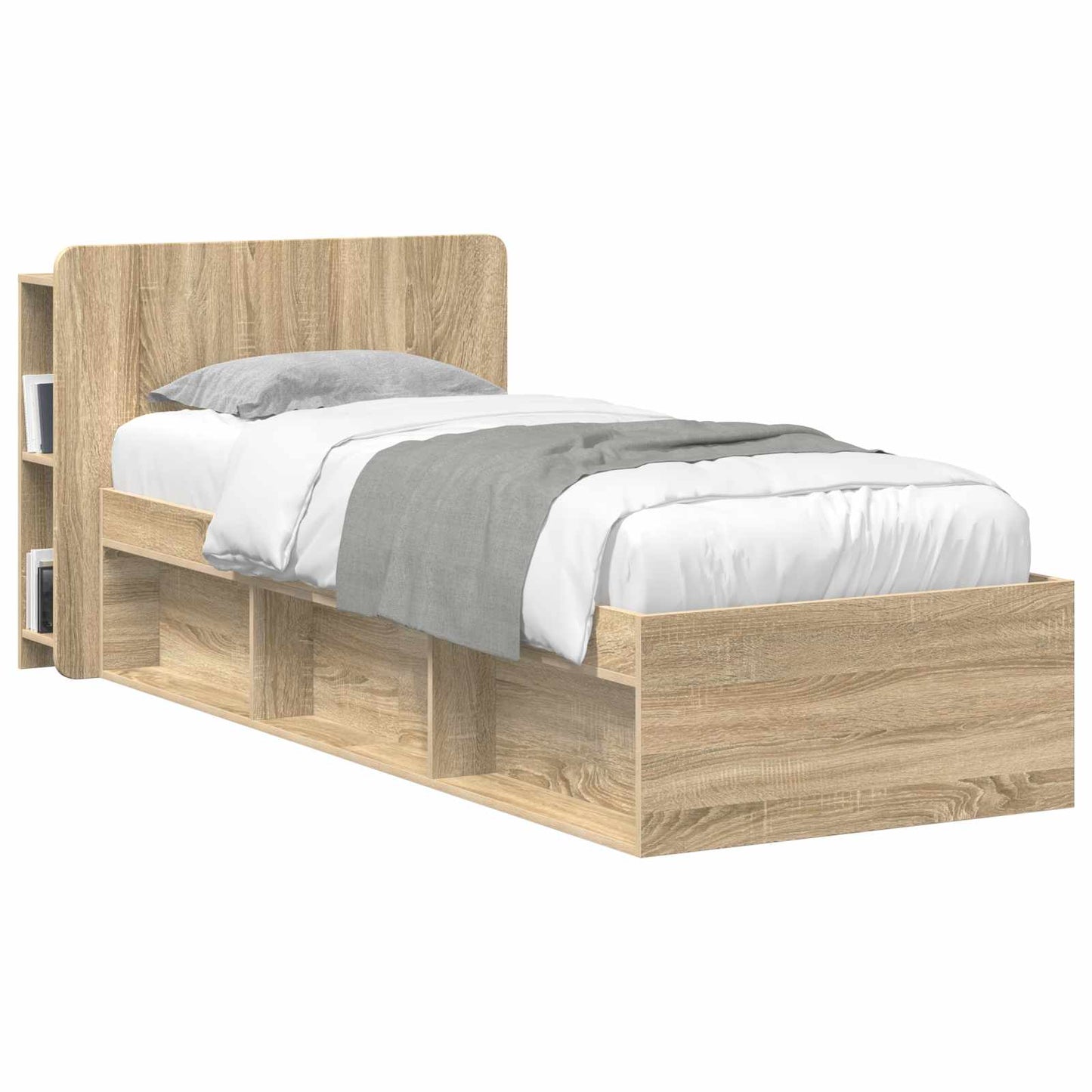Headboard Cabinet with Storage Sonoma Oak Engineered Wood