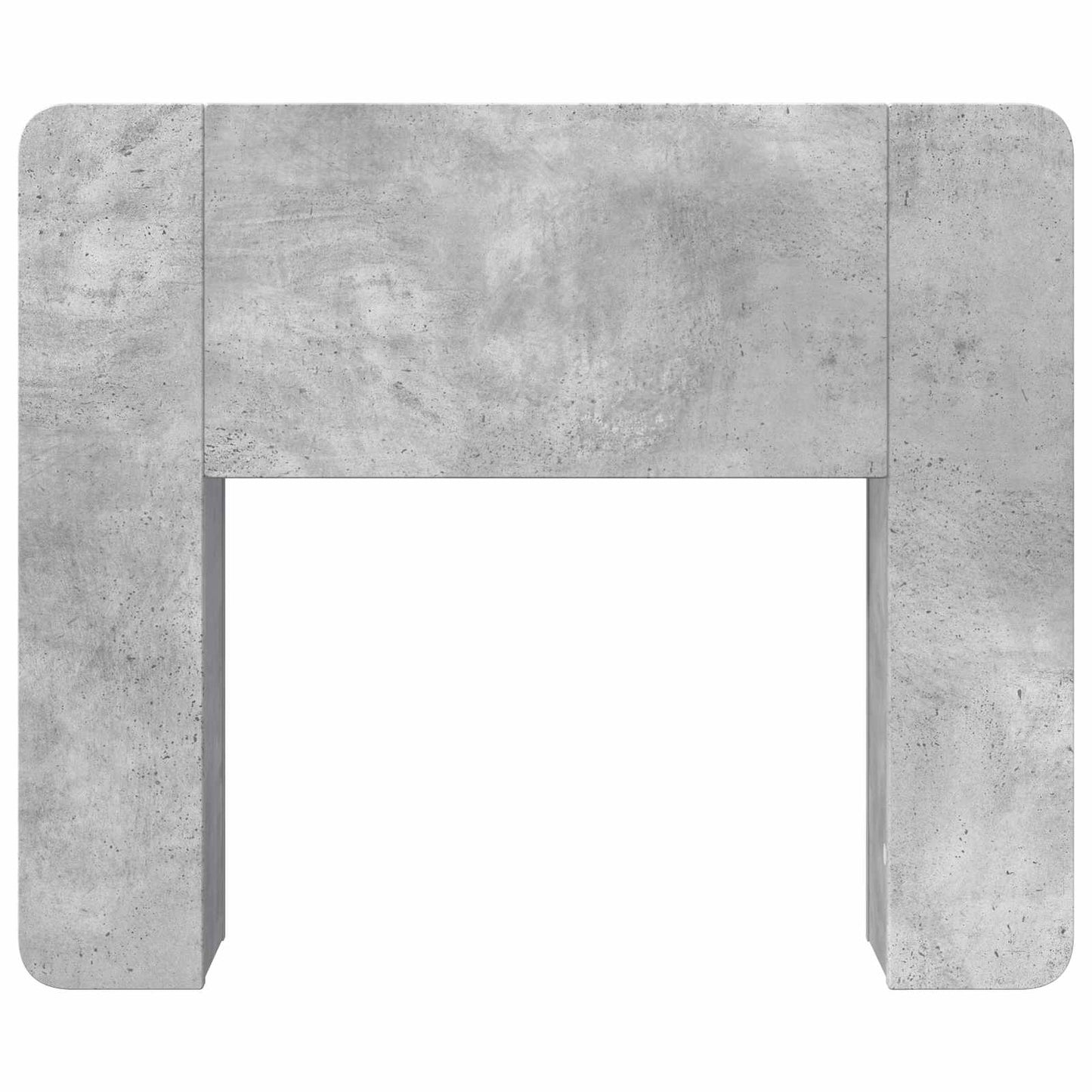 Headboard Cabinet with Storage Concrete Grey Engineered Wood