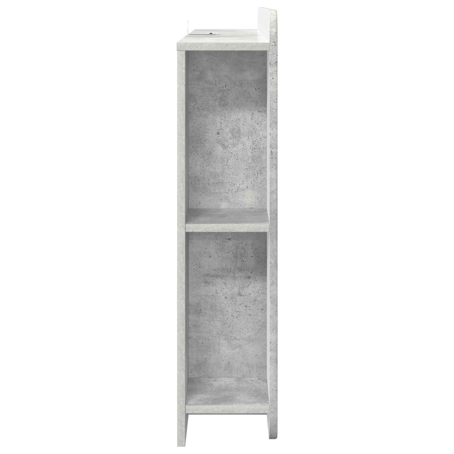 Headboard Cabinet with Storage Concrete Grey Engineered Wood