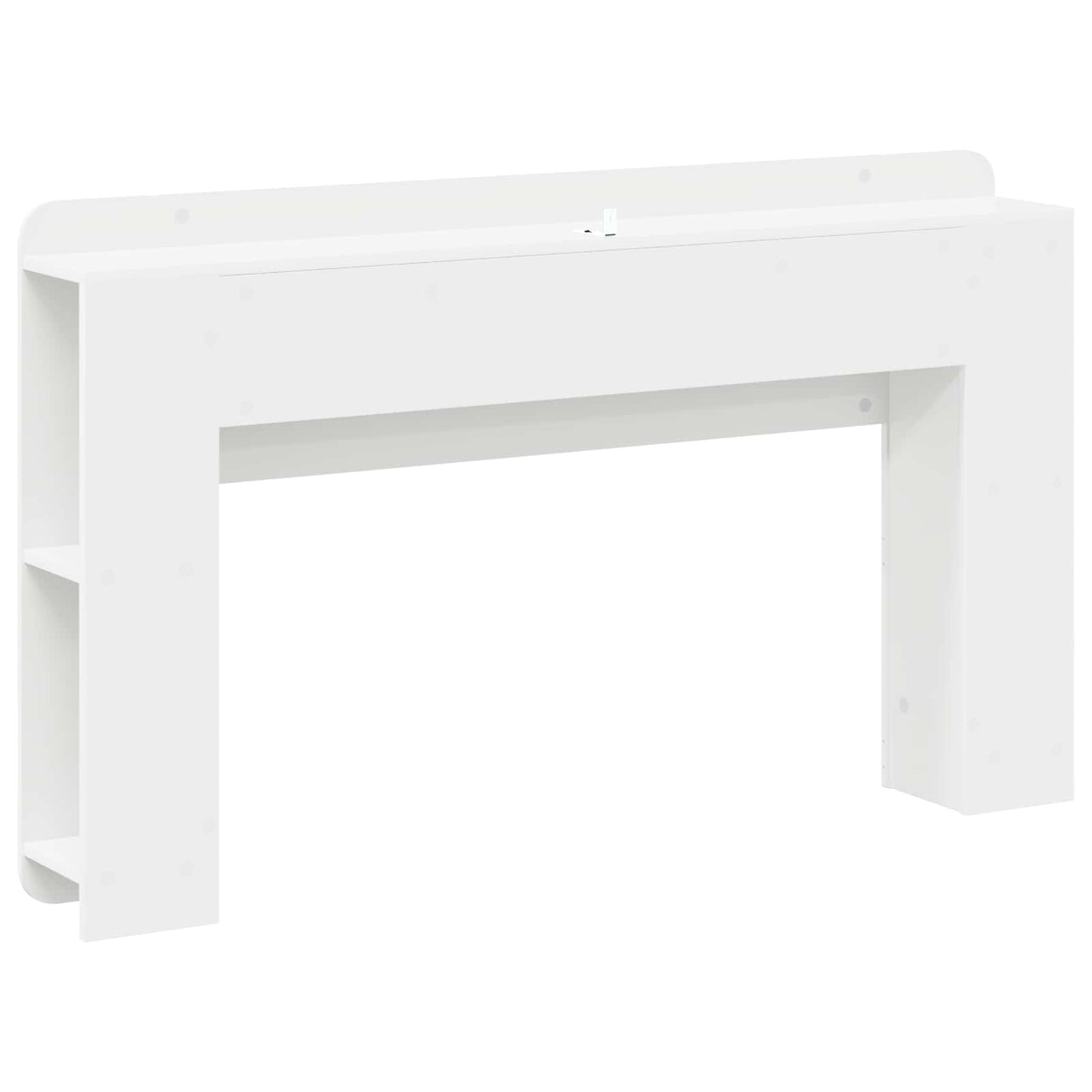 Headboard Cabinet White 135 x 18.5 x 80 cm Engineered Wood