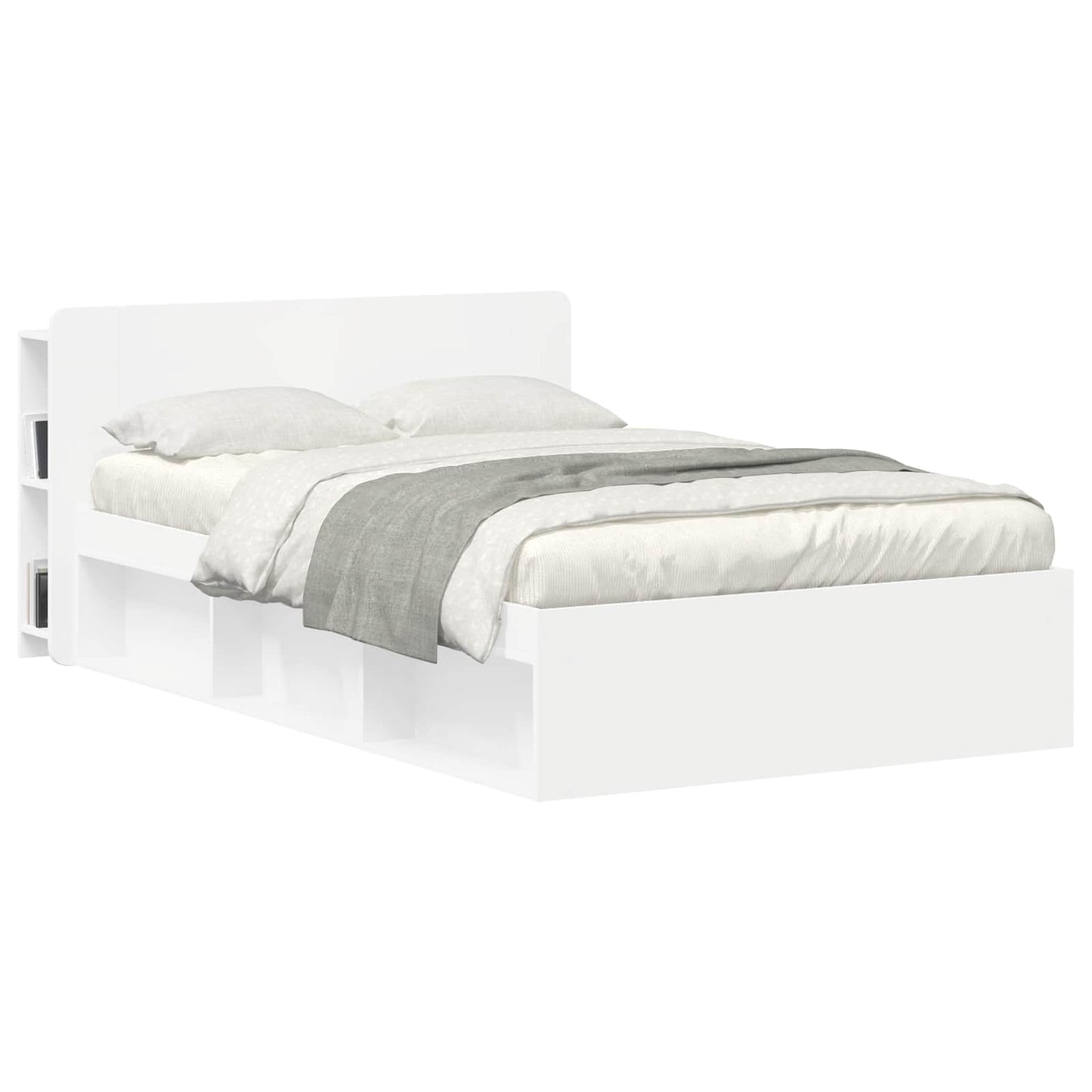 Headboard Cabinet White 135 x 18.5 x 80 cm Engineered Wood