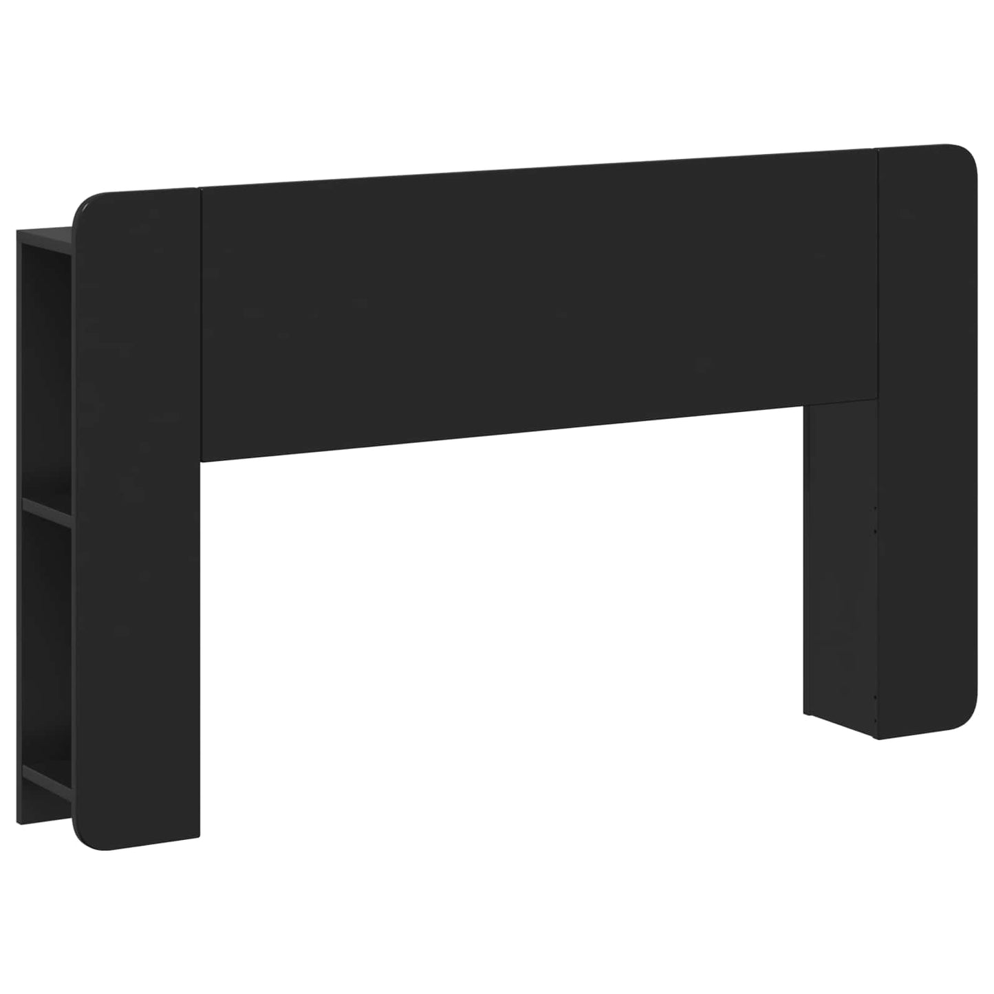 Headboard Cabinet Black 135 x 18.5 x 80 cm Engineered Wood