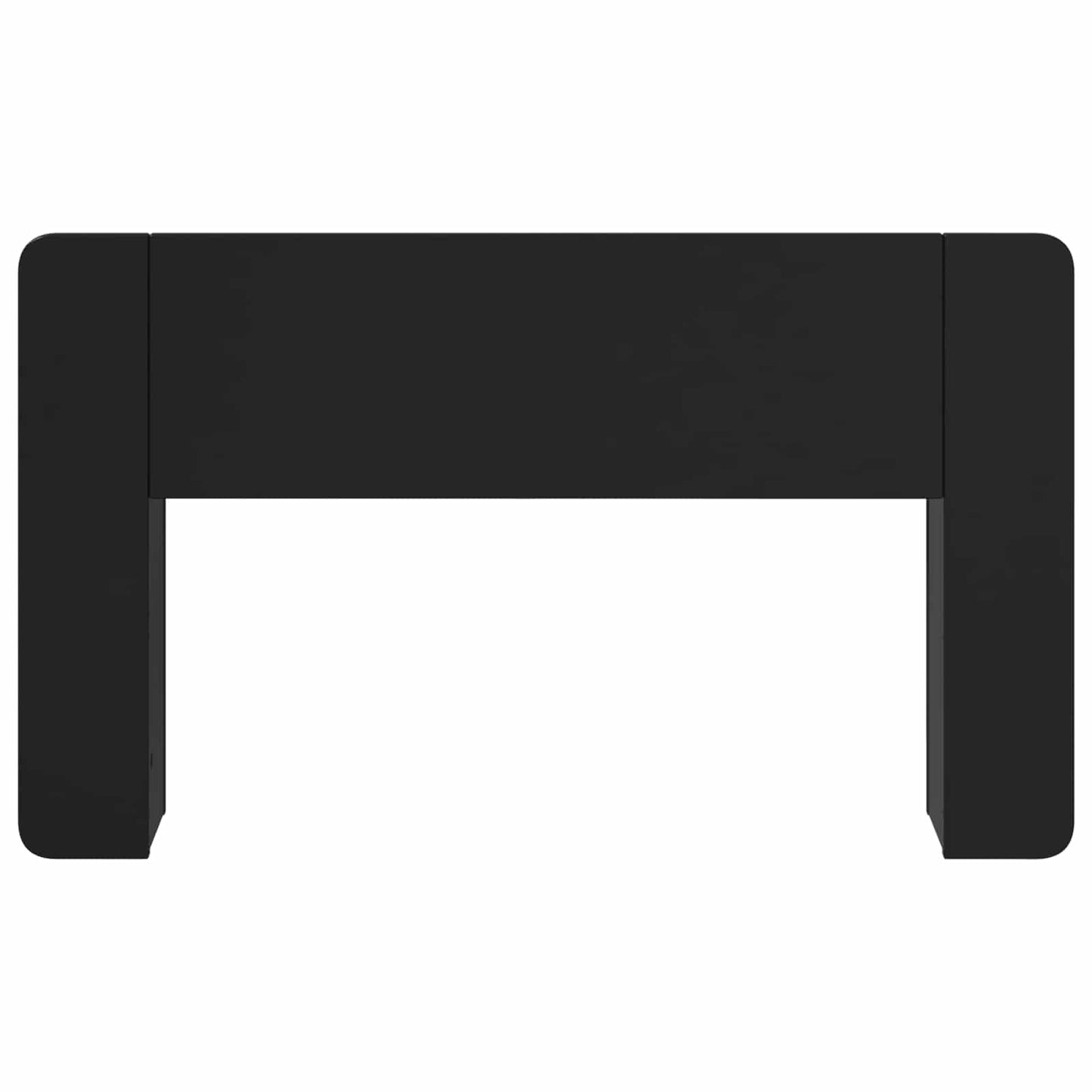 Headboard Cabinet Black 135 x 18.5 x 80 cm Engineered Wood