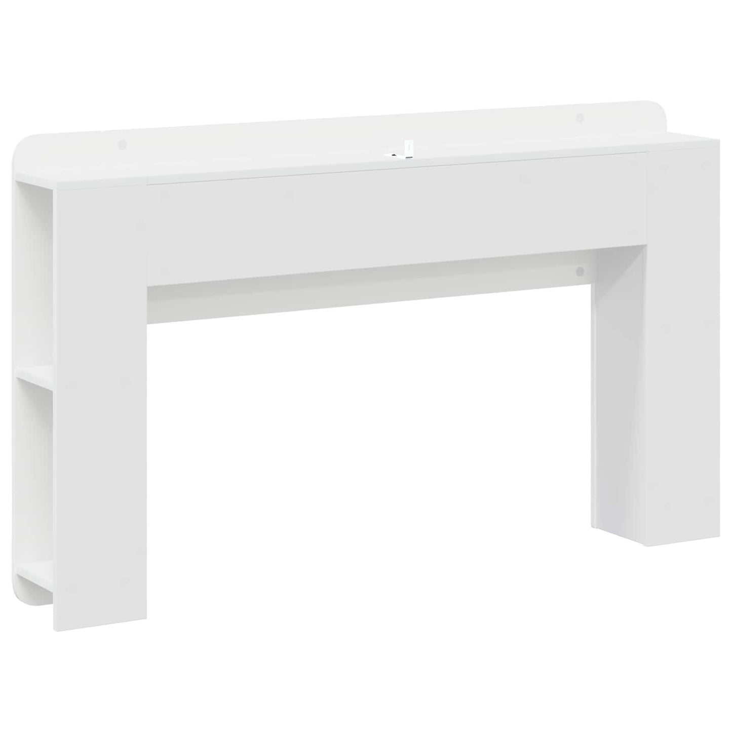 Headboard Cabinet with Storage White Engineered Wood