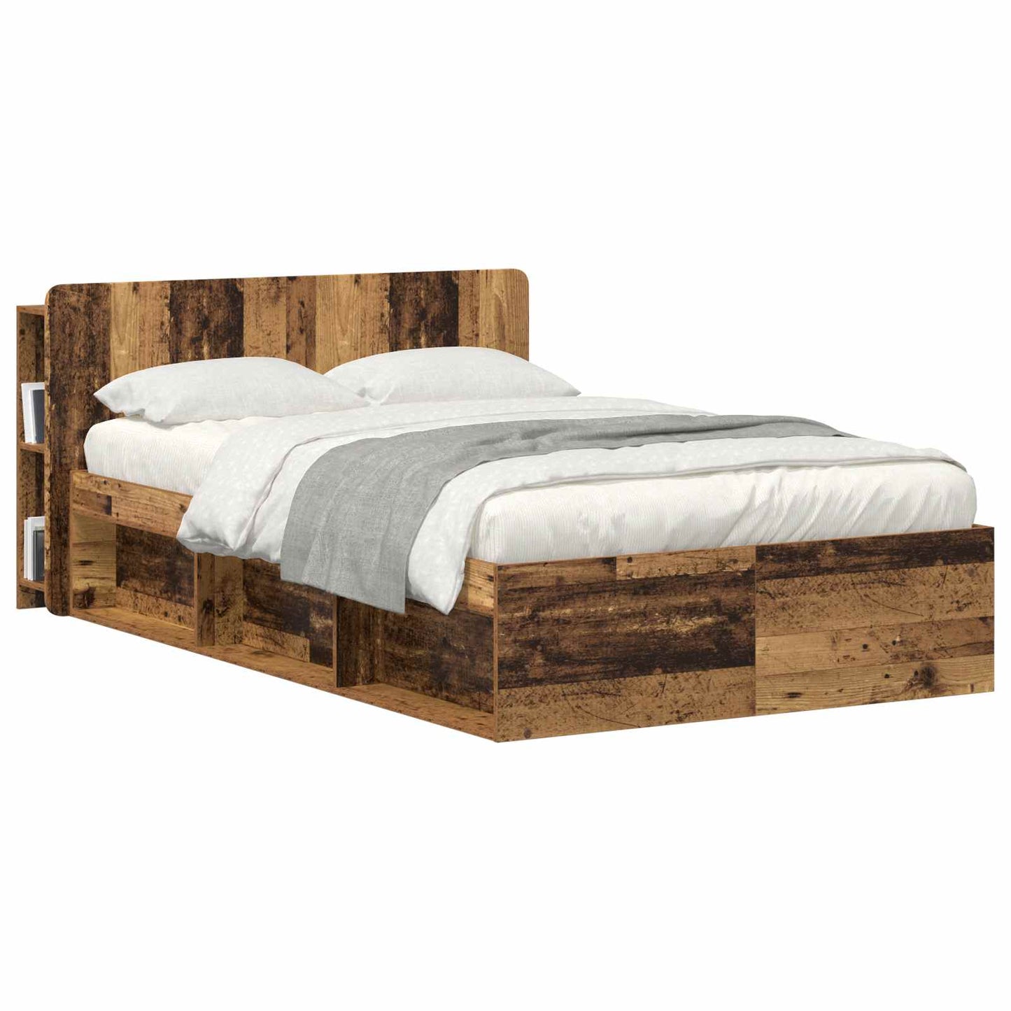 Headboard Cabinet with Storage Old Wood Engineered Wood