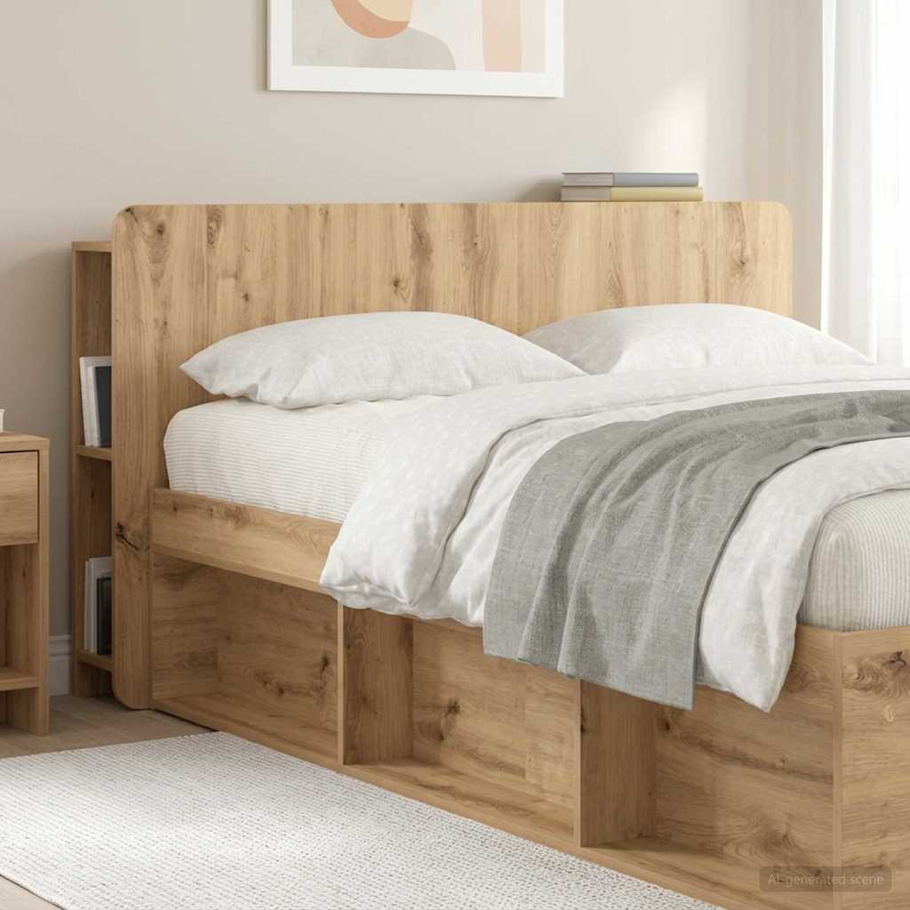 Headboard Cabinet with Storage Artisan Oak Engineered Wood