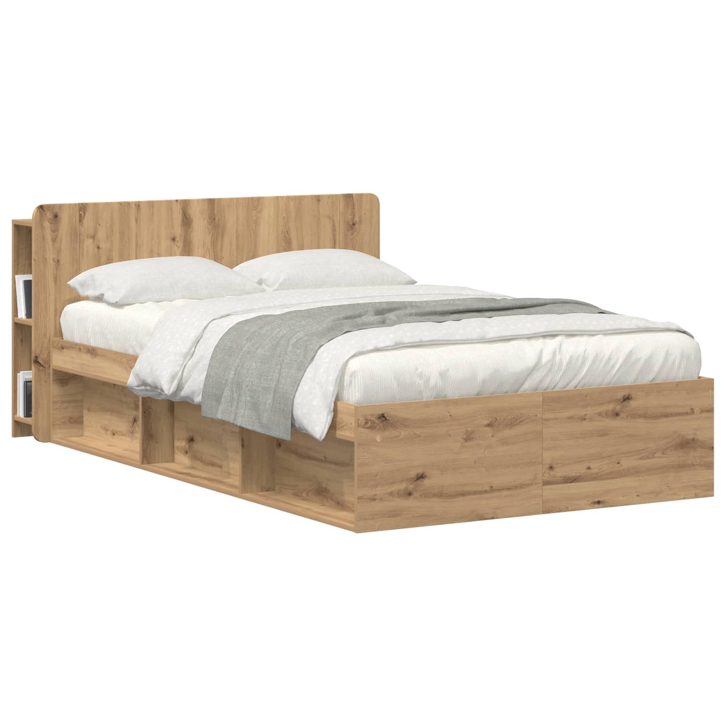 Headboard Cabinet with Storage Artisan Oak Engineered Wood