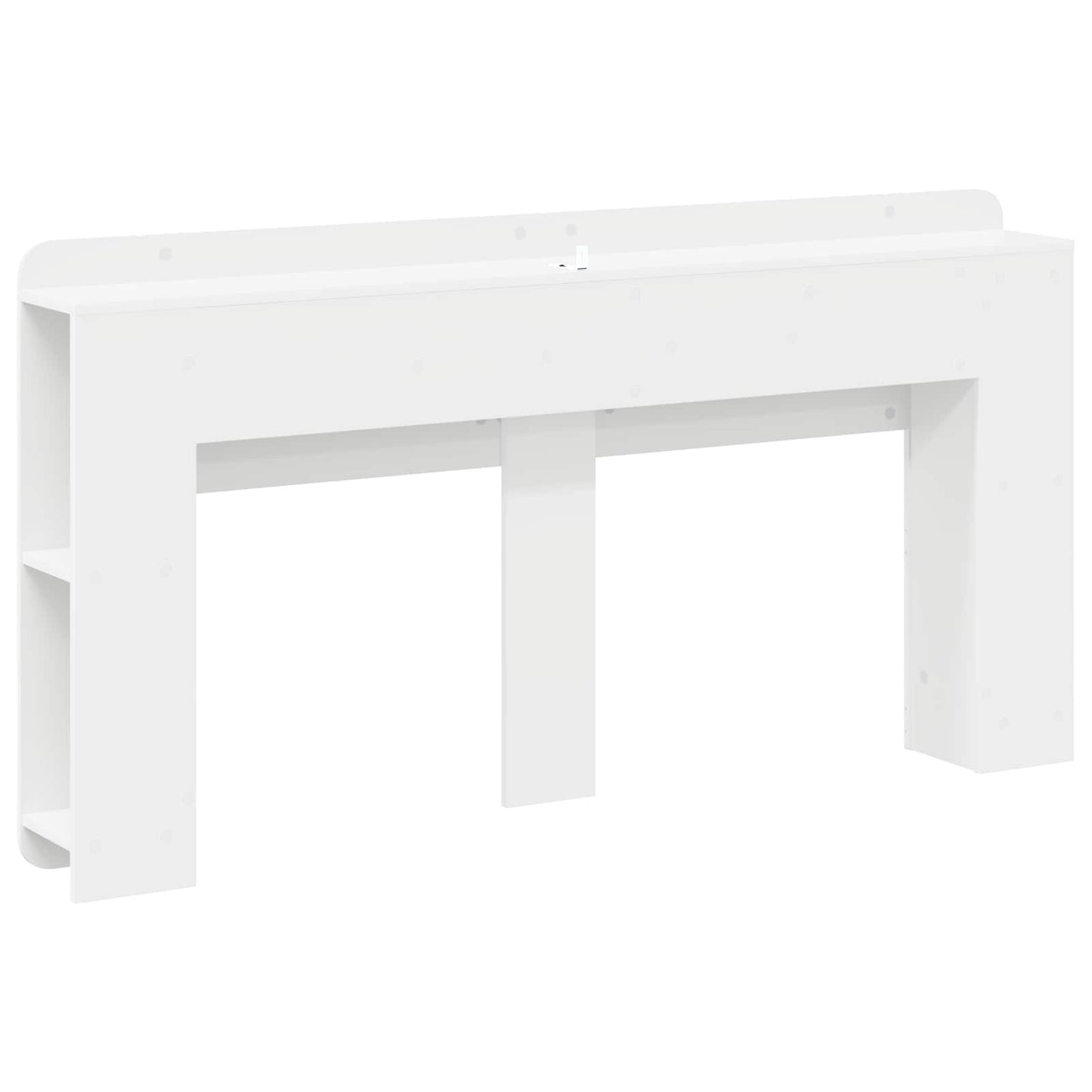 Headboard Cabinet with Storage White Engineered Wood