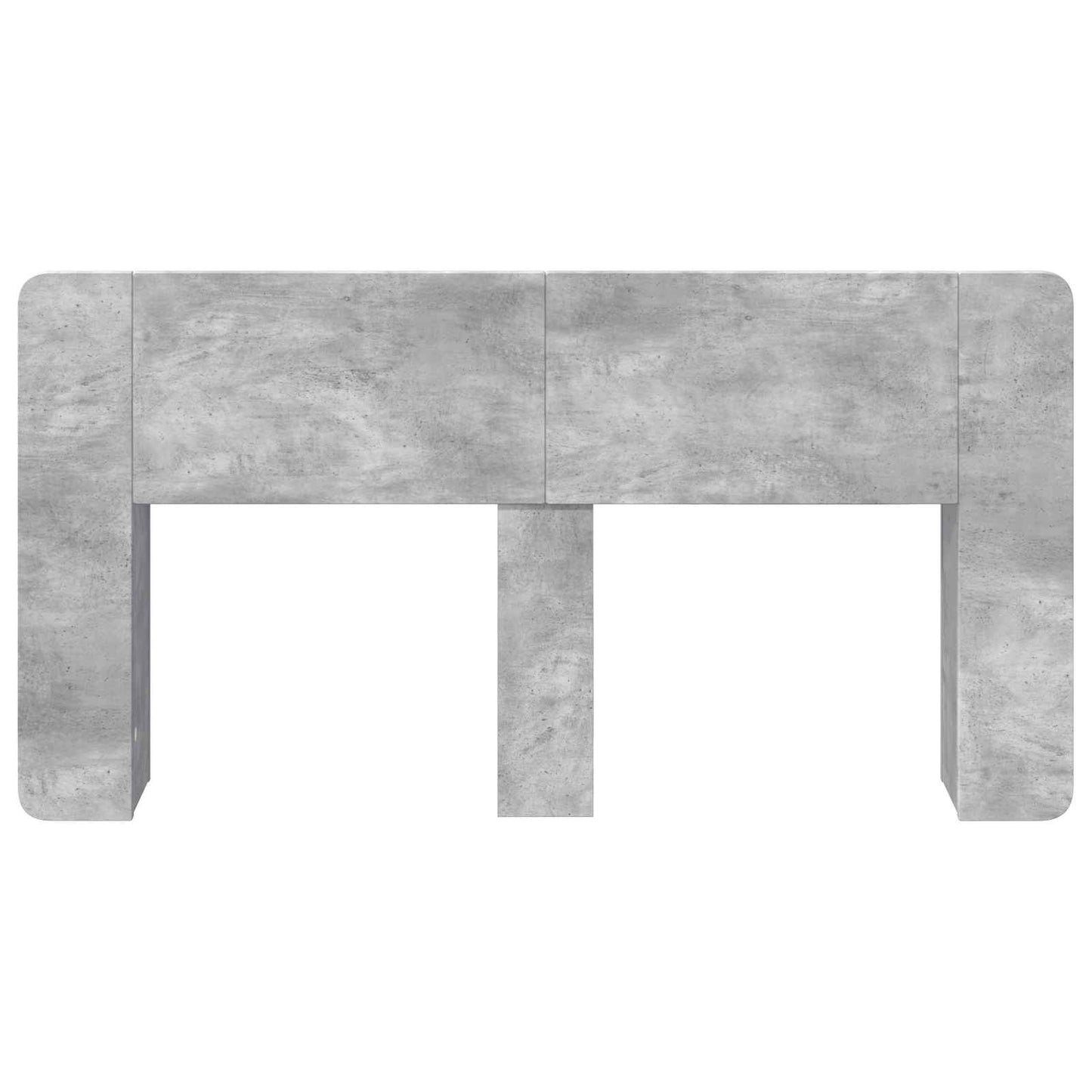Headboard Cabinet with Storage Concrete Grey Engineered Wood