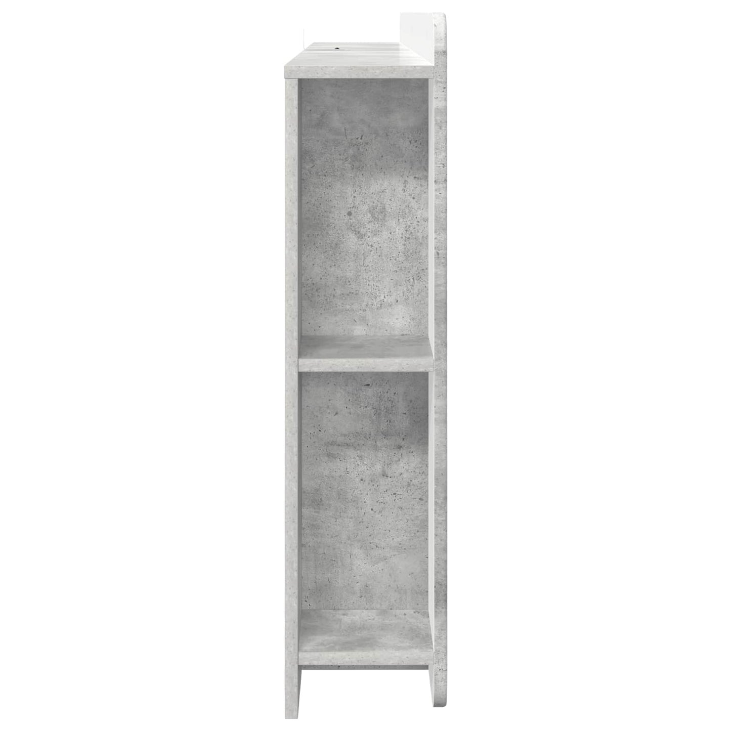 Headboard Cabinet with Storage Concrete Grey Engineered Wood