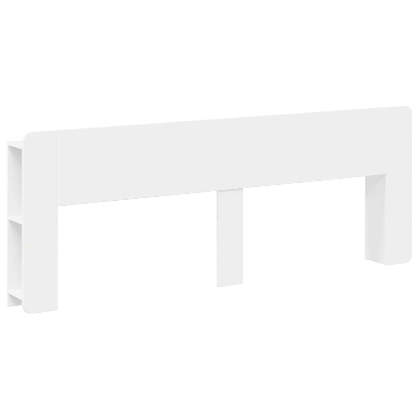 Headboard Cabinet with Storage White Engineered Wood