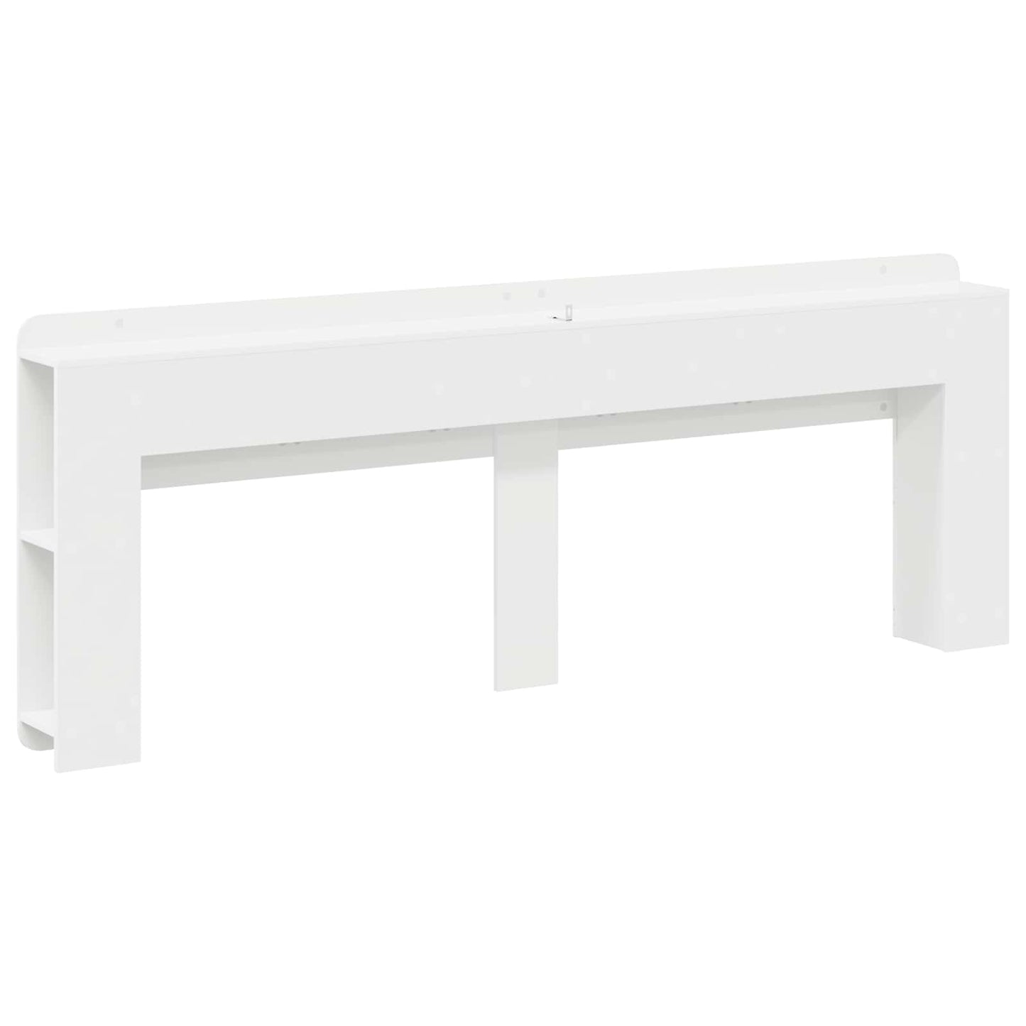 Headboard Cabinet with Storage White Engineered Wood