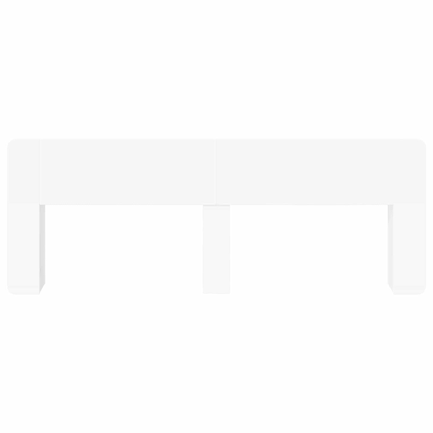 Headboard Cabinet with Storage White Engineered Wood