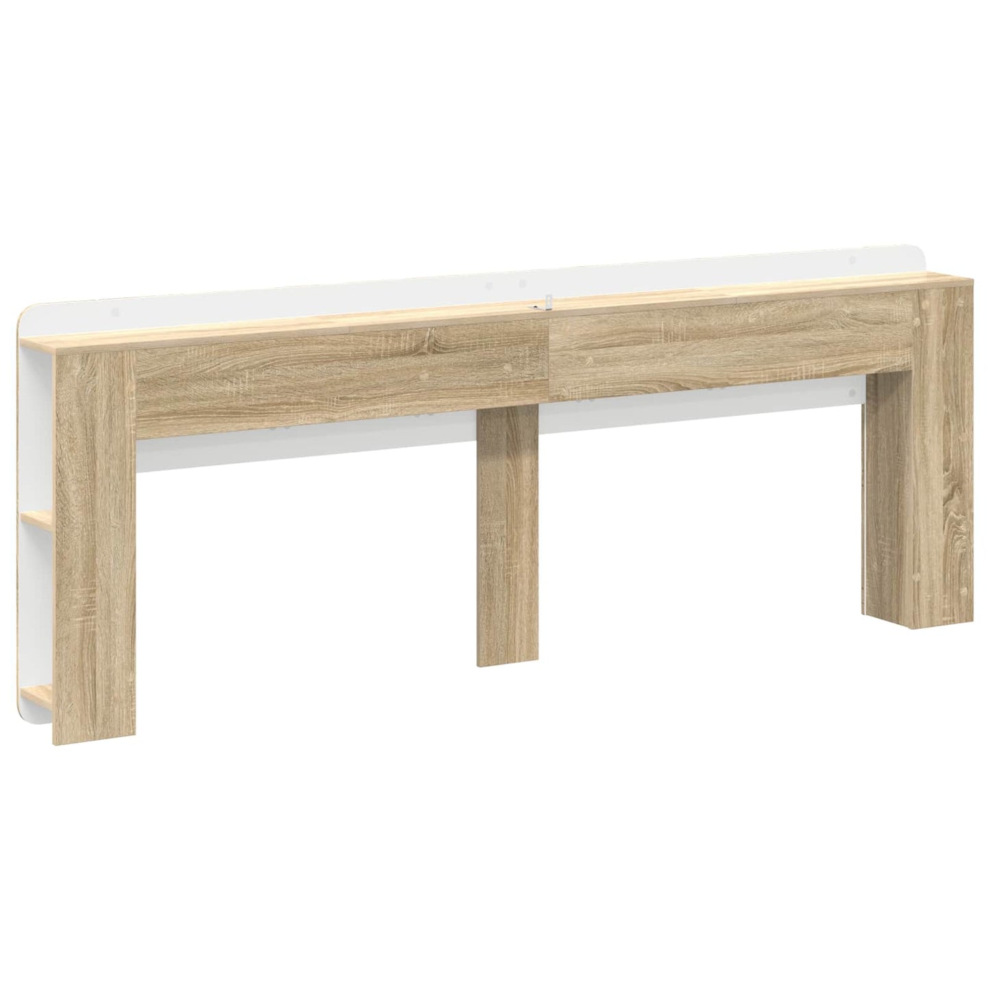 Headboard Cabinet with Storage Sonoma Oak Engineered Wood
