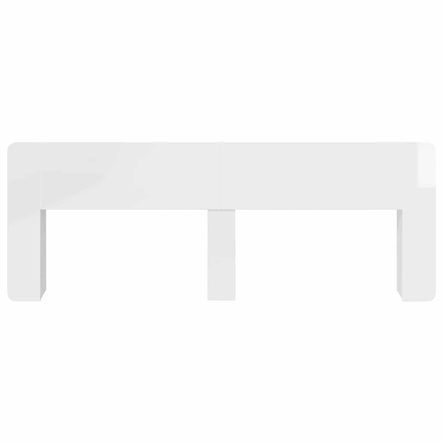 Headboard Cabinet with Storage High Gloss White Engineered Wood