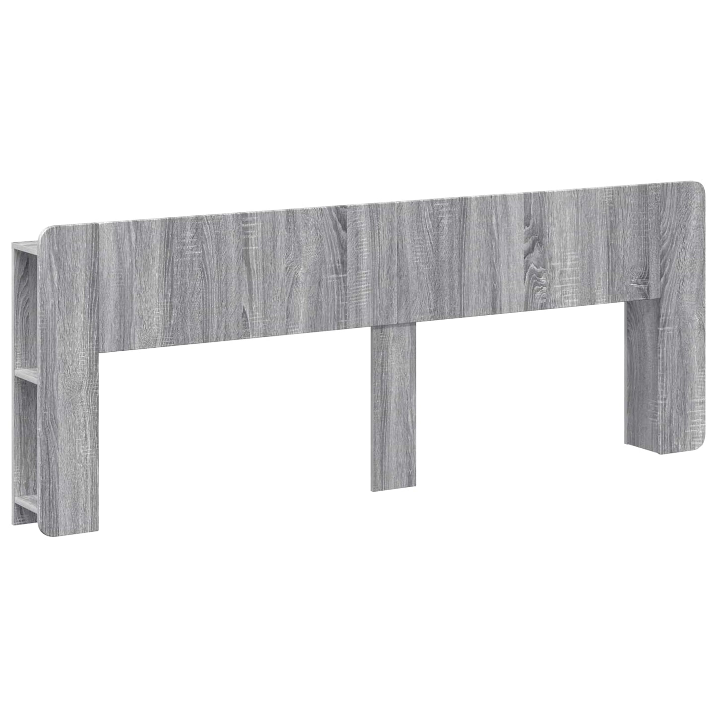 Headboard Cabinet with Storage Grey Sonoma Engineered Wood